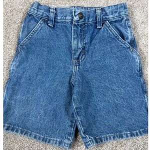 WRG Jeans Blue Denim Carpenter Shorts Adjustable Waist Size 6 Regular